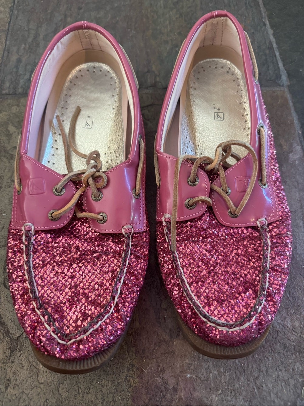 Women’s Pink Glitter Sperry Shoes